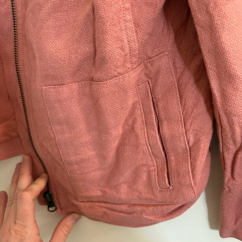 Ann Taylor LOFT Women's Pink Blazer Jacket Linen and Cotton Blend Size 8